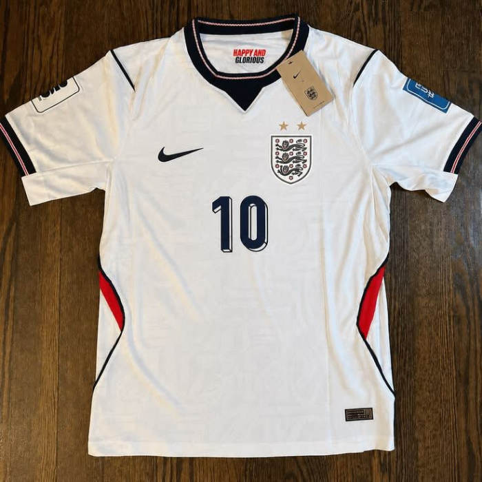 Nike England Jude Bellingham #10 Unisex  Soccer Jersey White/Red/Blue
