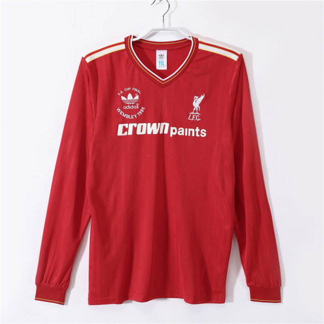 Liverpool Home Retro Long Sleeve Jersey 1986/87