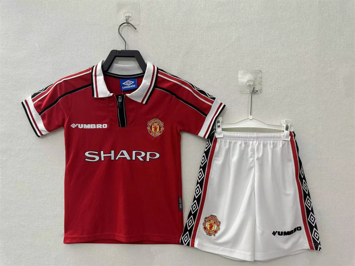 Manchester United Home Retro Kids Jersey 98/99