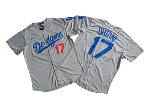 Los Angeles Dodgers Jersey Grey red letter Fan Version NO.17 OHTANI