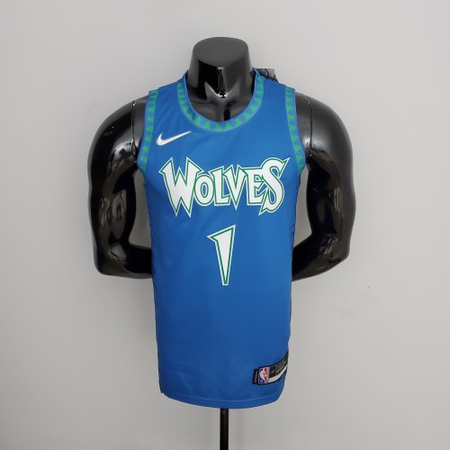 Anthony Edwards Minnesota Timberwolves 75th Anniversary 2022 Swingman Jersey Blue