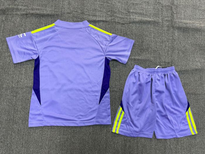 Manchester United Home Goalkeeper Kids Suit 24/25 Purple