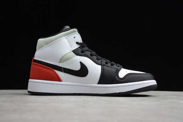 Air Jordan 1 Mid SE Black Gym Red White Light Smoke Grey 852542-100