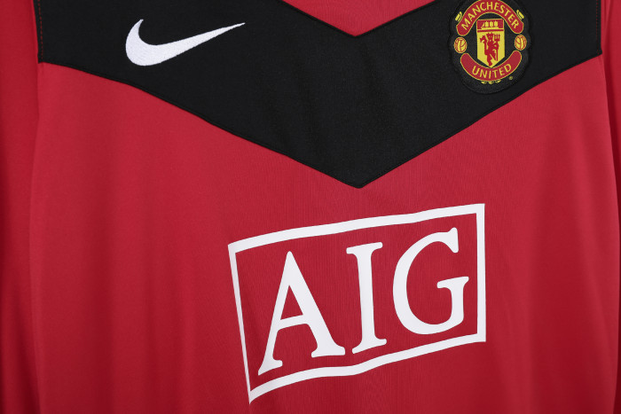 Manchester United Home Long Sleeve Retro Jersey 2009/10