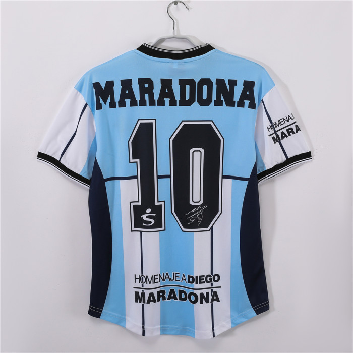 Argentina Diego Maradona Commemorative Retro Jersey 2001