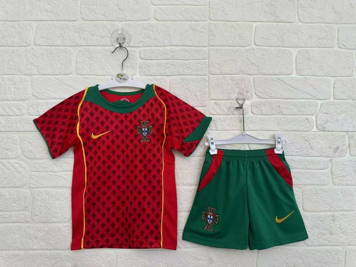 Portugal Home Retro Kids Suit 2004