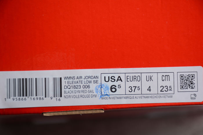 Nike Air Jordan 1 Elevate Low SE Bred Black Red DQ1823 006