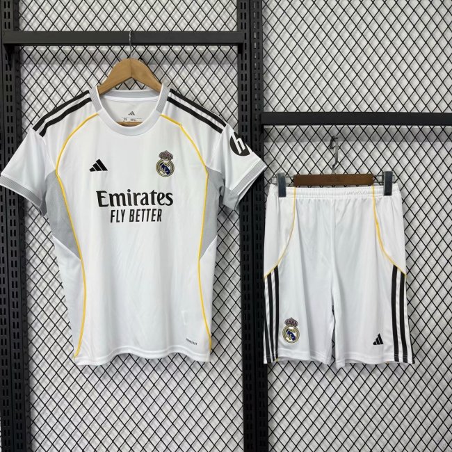 Real Madrid Short Sleeve Home Adult Suit 25/26