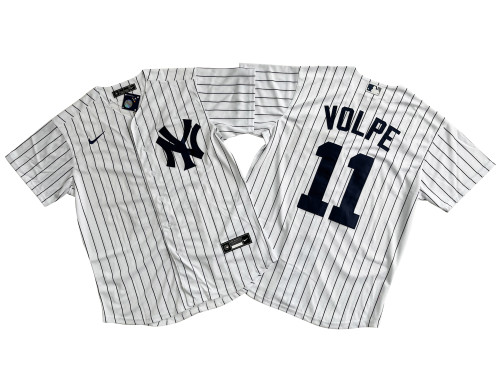 New York Yankees Jersey White Black Bars Fan Version NO.11 VOLEP
