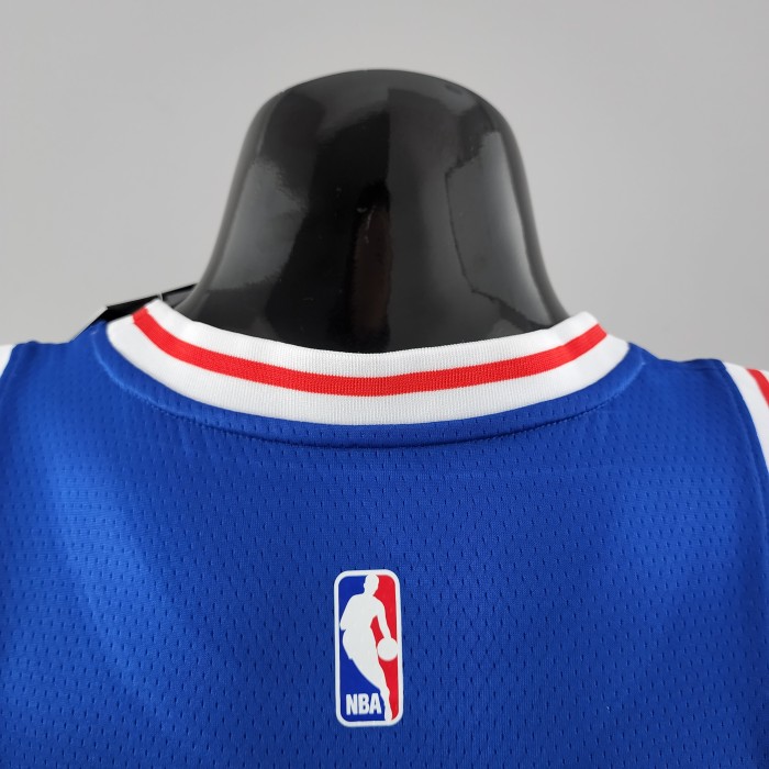 Allen Iverson Philadelphia 76ers Swingman Crew Neck Blue Jersey