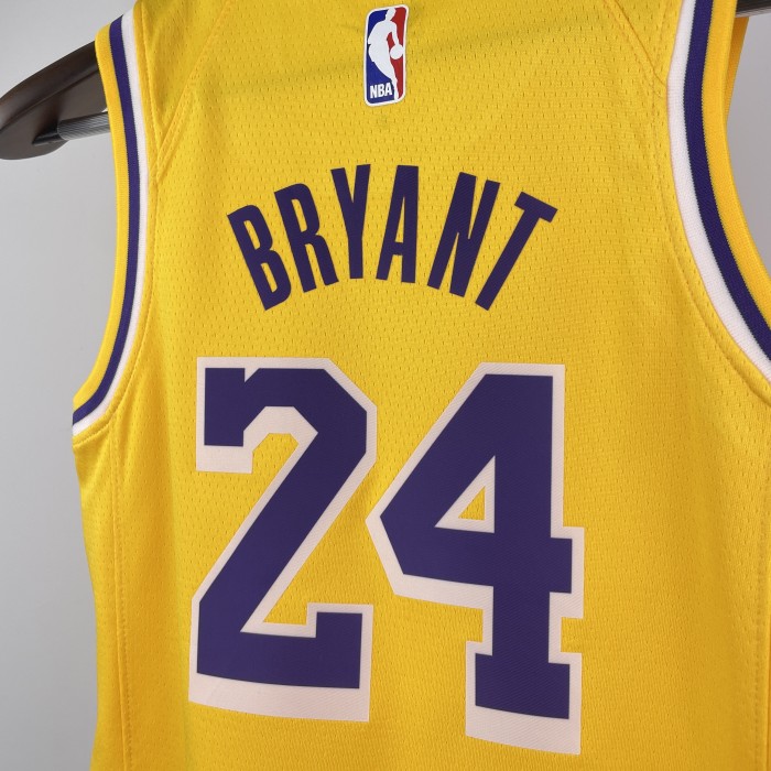 Los Angeles Lakers Kids Jersey Yellow Icon Edition 22/23 NO.24 BRYANT