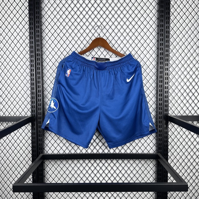 Minnesota Timberwolves Retro Basketball  Shorts Blue City Edition 2024