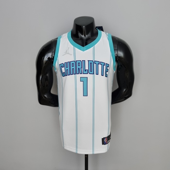 LaMelo Ball Charlotte Hornets 75th Anniversary Swingman Jersey White