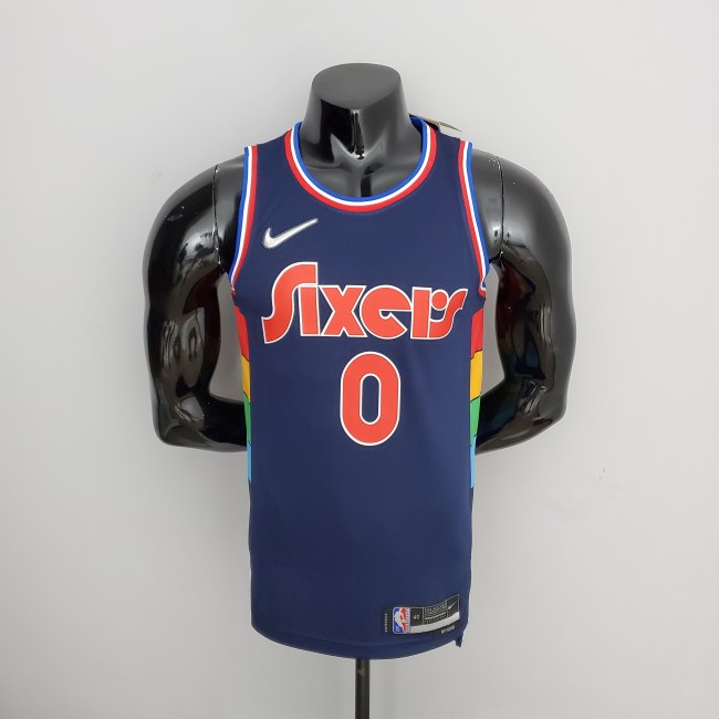 Tyrese Maxey Philadelphia 76ers 2022 City Edition Swingman Jersey Royal Blue