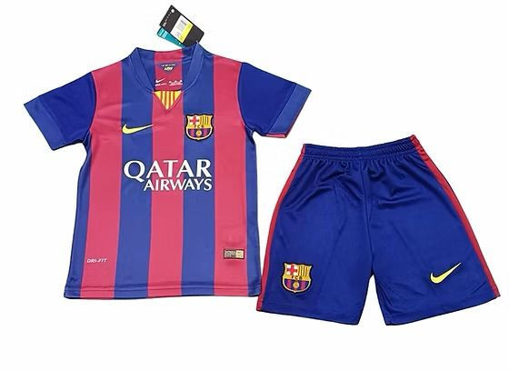 Barcelona Home Retro Short Sleeve Adult Suit 2014/15