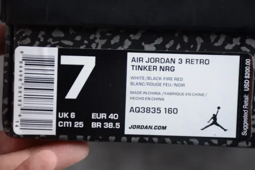 Air Jordan 3 White Gray AQ3835-160