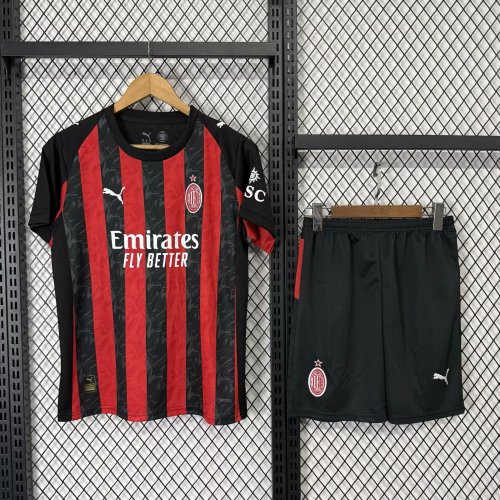 AC Milan Short Sleeve Home Adult Suit 25/26