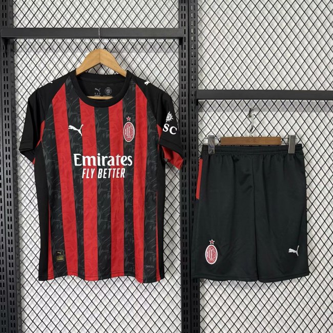 AC Milan Short Sleeve Home Adult Suit 25/26