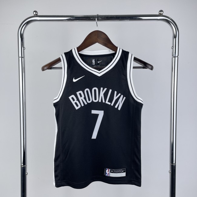 Brooklyn Nets Kids Jersey Black Icon Edition No.7 IRVING
