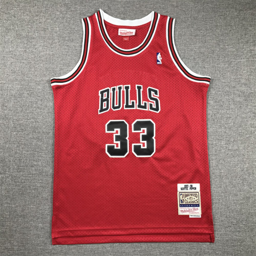 Chicago Bulls Kids Jersey Red Classic 97/98 RODMAN NO.33 PIPPEN