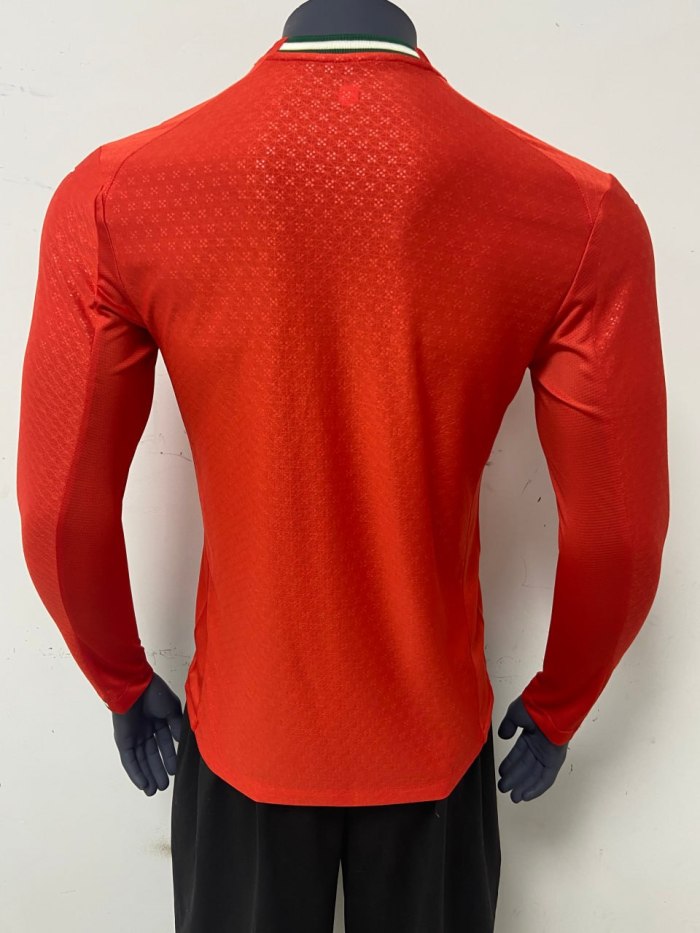 Portugal 2025 Home Player Version Long Sleeve Man Jersey