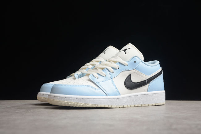 Air Jordan 1 Low Ice Blue Sail White GS 554723-401