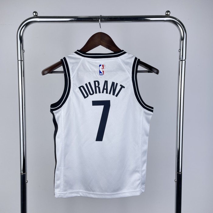 Brooklyn Nets Kids Jersey White Icon Edition No.7 DURANT