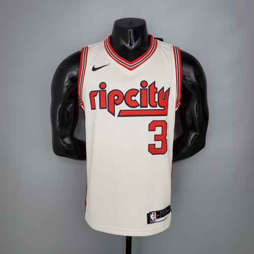 C.J. McCollum Portland Trail Blazers Swingman Jersey Beige