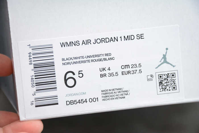 Air Jordan 1 Mid SE Black White Multicolor DB5454-001