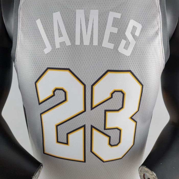 LeBron James Cleveland Cavaliers Grey Swingman Jersey 2018
