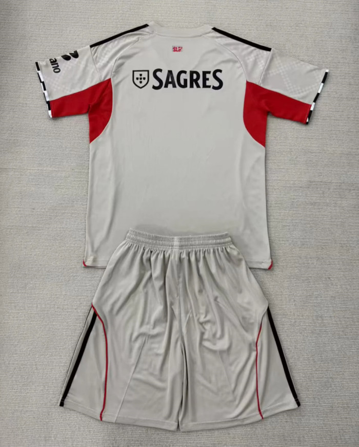 Benfica Beige Away Kids Suit 25/26