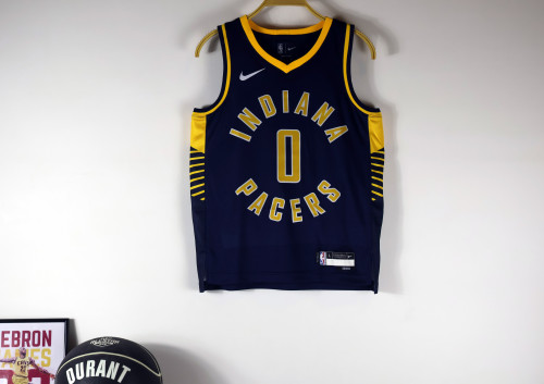 Indiana Pacers Kids Jersey Black Icon Edition  2023 NO.0 HALIBURTON