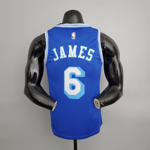 LeBron James #6 Los Angeles Lakers 2020/21 Swingman Jersey Retro Blue