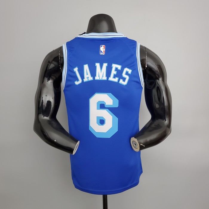 LeBron James #6 Los Angeles Lakers 2020/21 Swingman Jersey Retro Blue