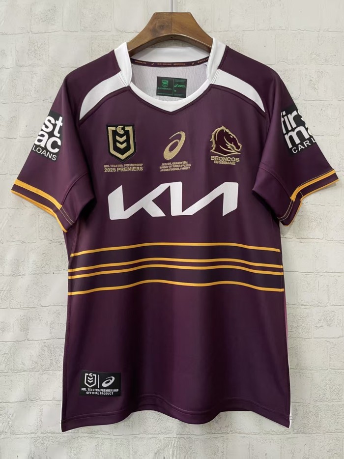 2025 Brisbane Broncos  Home Rugby Jersey