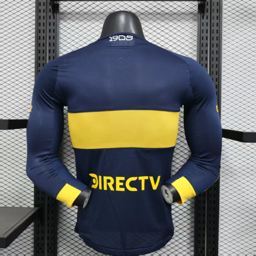 Boca Home Long Sleeve Men Player Jersey 25/26