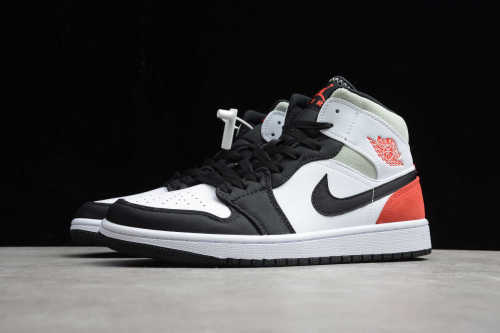 Air Jordan 1 Mid SE Black Gym Red White Light Smoke Grey 852542-100