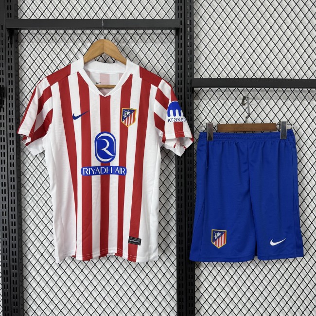 Atletico Madrid Short Sleeve Home Adult Suit 25/26
