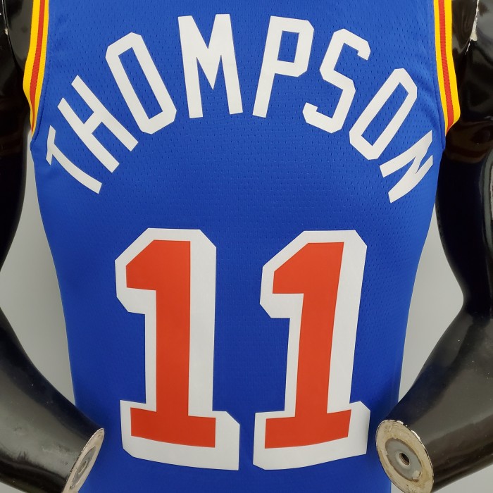 Klay Thompson Golden State Warriors 75th Anniversary Swingman Jersey Retro Blue