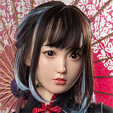 WAXDOLL  シリコン頭＋TPE体 165cm Gカップ #彦(ヒコ)  睫毛と眉毛植毛加工あり 等身大リアルラブドール