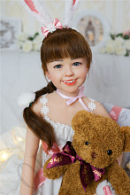 WAXDOLL  シリコン頭＋TPE体 108cm バスト平 #Cherry  睫毛と眉毛植毛加工あり 等身大リアルラブドール