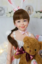 WAXDOLL  シリコン頭＋TPE体 108cm バスト平 #Cherry  睫毛と眉毛植毛加工あり 等身大リアルラブドール
