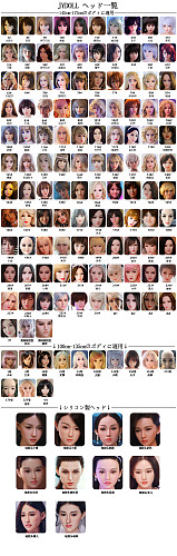 JYDOLL 頭のみ ヘッド単体 TPE製 ご希望のヘッド指定できる ボルトＭ16