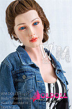 WMDOLL フルシリコン製ドール 164cm Dカップ ヘッド#18リアルラブドール 睫毛と眉毛植毛タイプ