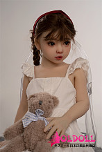 AXBDOLL 110cm バスト平ら  #A169ヘッド 掲載画像がリアルメイク塗装加工あり ロリ系TPEラブドール