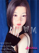 wmdoll シリコン頭#12ヘッド +tpe体 168cm Fカップ リアルラブドール 眉毛と睫毛が植毛タイプ