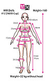 wmdoll 欧米タイプ#432ヘッド 160cm Bカップ  TPE製等身大リアルラブドール