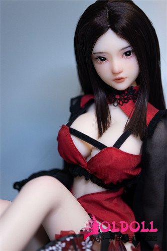 【宣伝画像と同じ衣装を付属します】JYDOLL シリコン製ラブドール #蓝莓ヘッド 62cm 1.8kg ミニドール