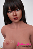 Jiusheng doll 145cm Bカップ #51 Tsukiちゃん シリコンヘッド+tpe製ボディ 掲載画像ダークブラウン肌色 等身大リアルラブドール