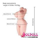 Tantaly(トルソー)  大人気 Monica 小麦色肌色 トルソー tpe製 等身大 リアルドール